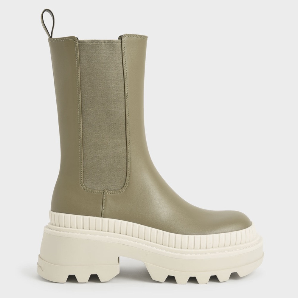 Charles & Keith ; Combat Ankle Boots